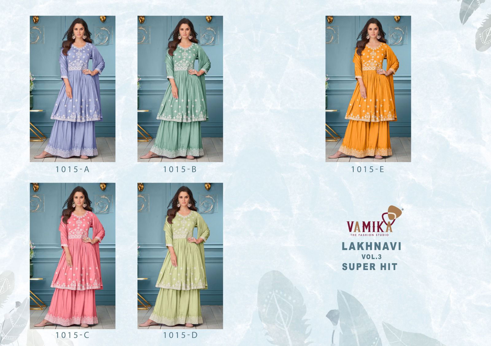 Lakhnavi Vol 3 Super Hit By Vamika Kurti With Bottom Dupatta Suppliers In India